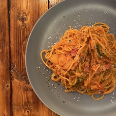 〆はこれ!!田尻手作りベーコン使用BARBiGの濃厚ナポリタン