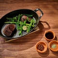 料理メニュー写真&nbsp;オンアターブル牛ヒレの炭焼きの八女野菜