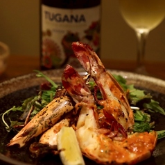 皇帝エビの鉄板焼き