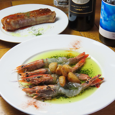 天使のエビの生アヒージョ