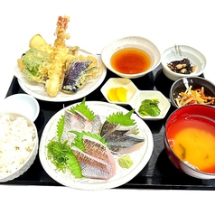 天ぷらと日替わり刺身定食