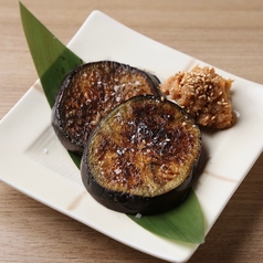 なす　鶏味噌と