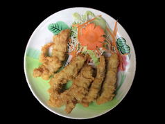 ガイトートネッタイ（グリーンカレー風味鶏の揚げ物）Fried green curry chicken