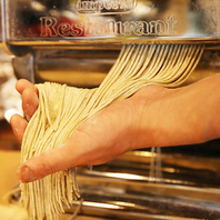 特製自家製麺のパスタは『やまや』こだわりのオリジナル