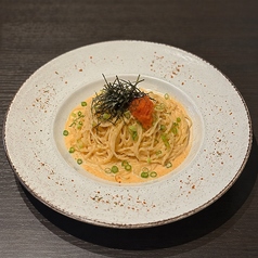 明太クリームパスタ