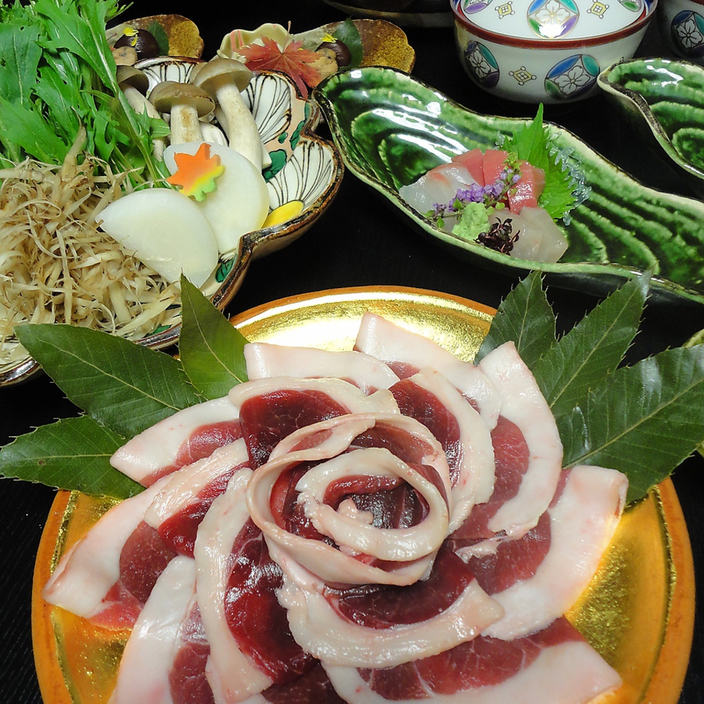 花柳名物【天然　ぼたん鍋】美容と健康に　究極の牡丹肉（天然丹波産）をお試しください