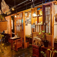 和洋が融合した独特のお洒落な空間作り☆