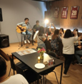 テーブルとイスを移動したらさらに広々とした空間になります♪アコースティックライブの会場や発表会などにも最適です♪