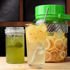 漬け込み緑茶のレモンサワー