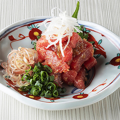 本鮪と青唐味噌のなめろう仕立て