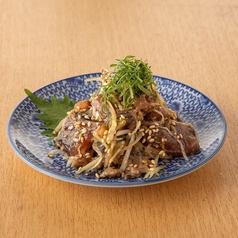 鰹の青唐辛子味噌和え
