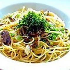 ３種類のきのこと甲州梅の和風パスタ