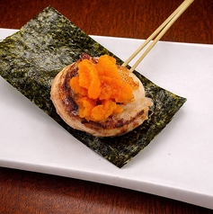 雲丹のせ　帆立の磯部焼き串