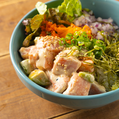 アヒワサビマヨポキ丼