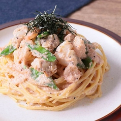 明太クリームパスタ