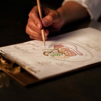 料理の見た目にもこだわり1から作り上げます