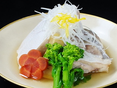 京野菜と九絵（あら煮・骨蒸し）