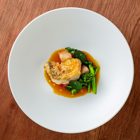 お魚とお肉を楽しめる満足度◎のランチコース