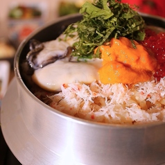 カニ牡蠣雲丹の痛風釜飯 一合