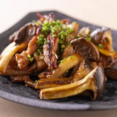 せせりと大黒しめじの柚子胡椒焼き