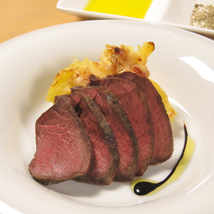 本巣産　鹿もも肉のソテー　天然塩での写真