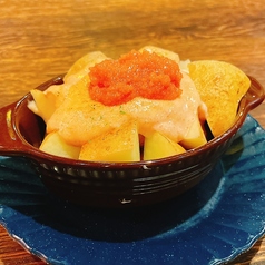 新じゃがの明太マヨ焼き