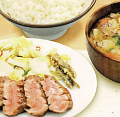 牛たん&芋煮定食極〈2枚4切〉※牛たん焼、芋煮汁・とろろ(白)・麦飯