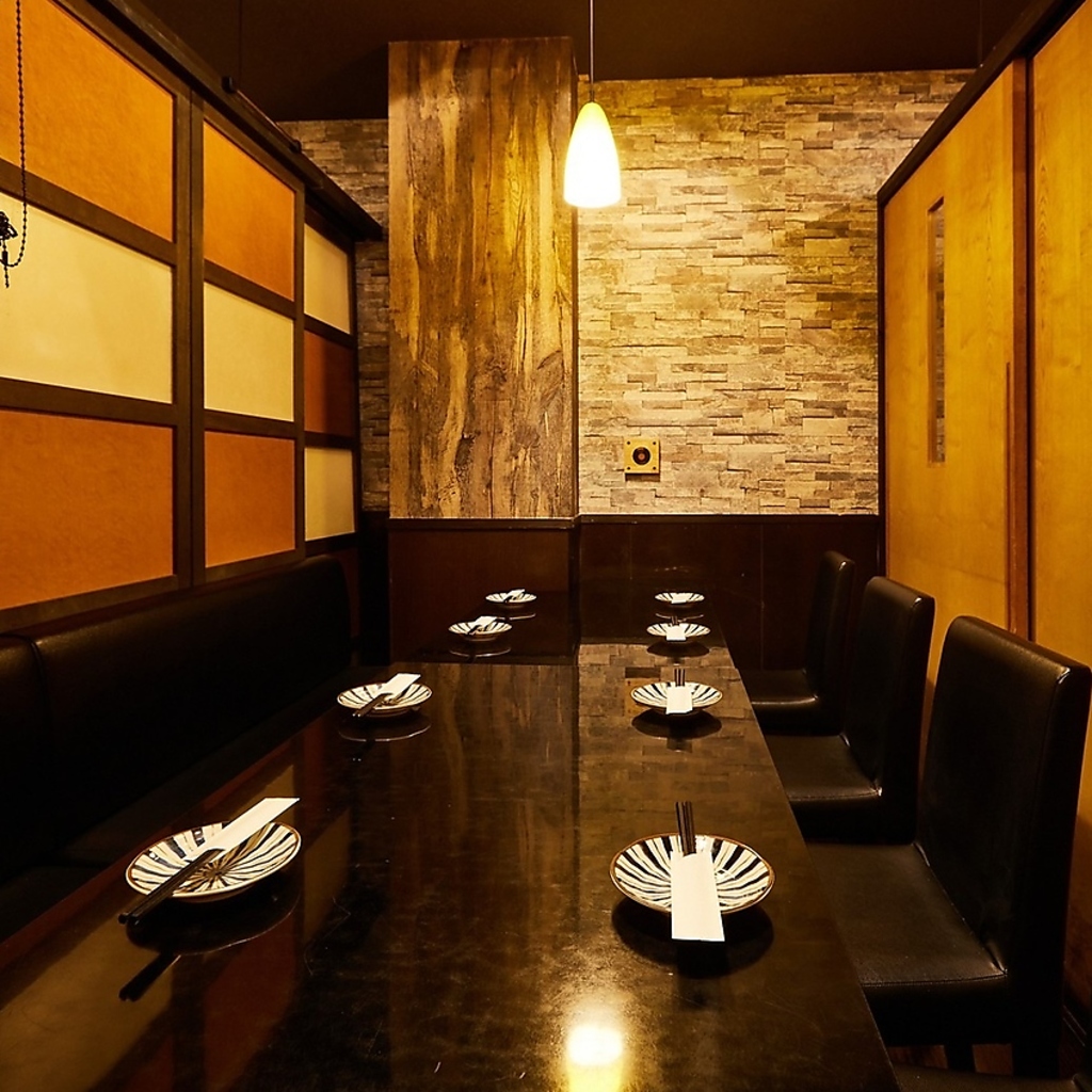 完全個室で堪能する自慢のコースの数々