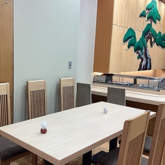 テーブル6名様カウンターの後ろになります