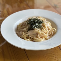 明太クリームパスタ