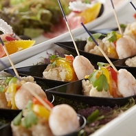 女性でも食べやすいオードブルで会話も弾む