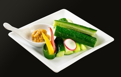 きゅうりのねぎ味噌添え