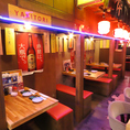 店内リニューアル！紫のPremiumEBISUの暖簾がおしゃれな和風居酒屋♪