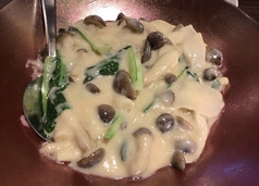 アワビと旬野菜のクリーム煮