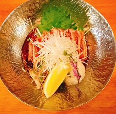 妻地鶏のタタキポン酢の写真