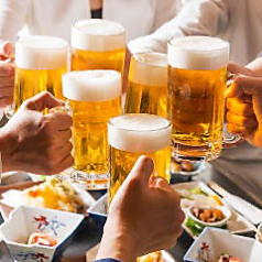 《飲み放題は生ビールもOK!》
