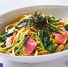 ほうれん草とベーコンのバター醤油/豚肉とナスと水菜の大根おろしポン酢　各