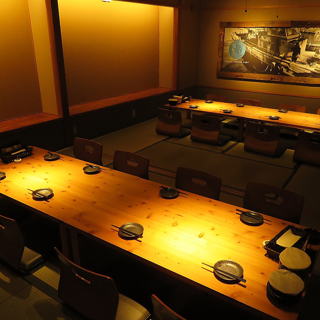 【2F座敷席】座敷席は2室あり、2Fを貸切ることで最大宴会70名様迄対応可