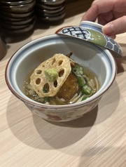 蓮根饅頭キノコあん掛け