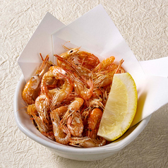 鶏ヒザ軟骨の唐揚げ/鶏の唐揚げ 醤油味/川海老の唐揚げ