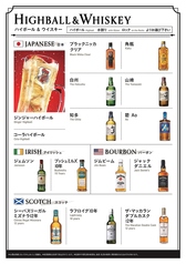 ハイボール/ウイスキー　各種