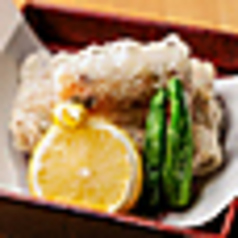 海老と野菜の網春巻き