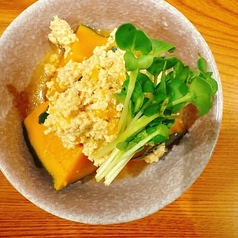 かぼちゃ鶏そぼろ煮 / あじ南蛮漬け