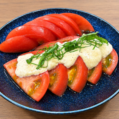 冷やし出汁トマト おかかクリチー添え