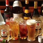 お酒の種類豊富！アルコール、ノンアルコールともに全品500円(税込)とリーズナブルな価格でご用意☆