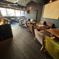 全席ソファー席のゆったり店内☆個室も完備♪