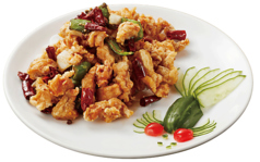 鶏肉ピリカラ炒め/細切り豚肉とピーマンの炒め