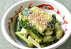 叩きキュウリの葱油和え
