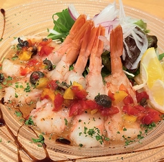 天然赤海老のカルパッチョ