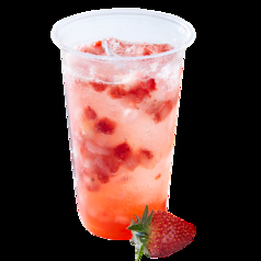 【デザートソーダドリンク】ストロベリー＆ナタデココ